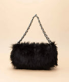 Minimalist Chain Fuzzy Shoulder Bag