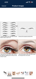 12 Sheets 108 Pairs Hair Like Waterproof Eyebrow Tattoos Stickers