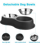 Dog Bowls Double Dog Water and Food Bowls Stainless Steel