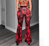 Tie-Dye Hollow Out Date Night Flare Pants