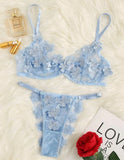 Applique Lace Underwire Lingerie Set