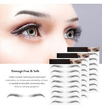 12 Sheets 108 Pairs Hair Like Waterproof Eyebrow Tattoos Stickers