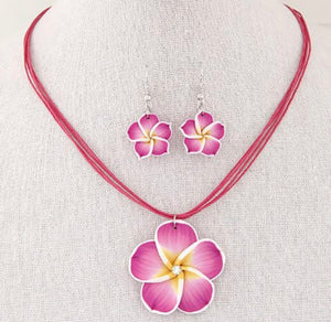 Hawaiian Necklace and Earring Set