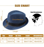 Ultrafun Short Brim Fedora Classic Hat