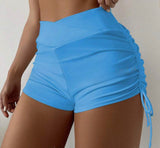 Waist Drawstring Side Band Swim Bottoms