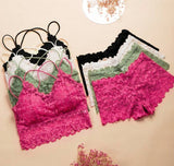 2-piece Lace bralette and Boyshorts