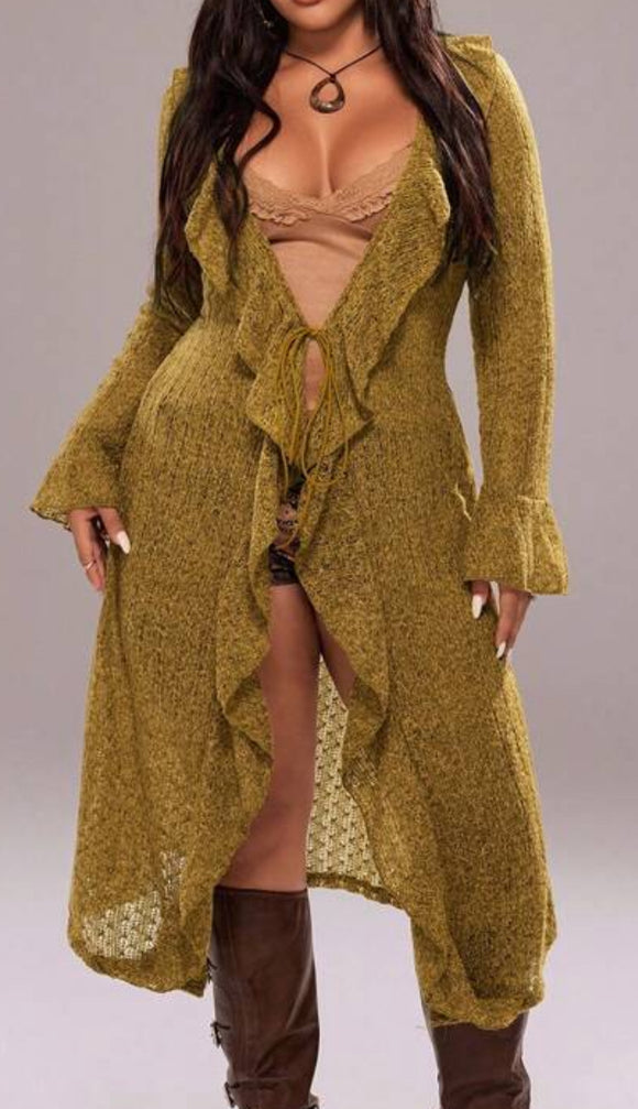 Plus size long sweater Cardigan