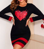 Heart print dress