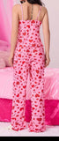 2-piece heart/love print pajamas