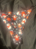 Holiday print thongs