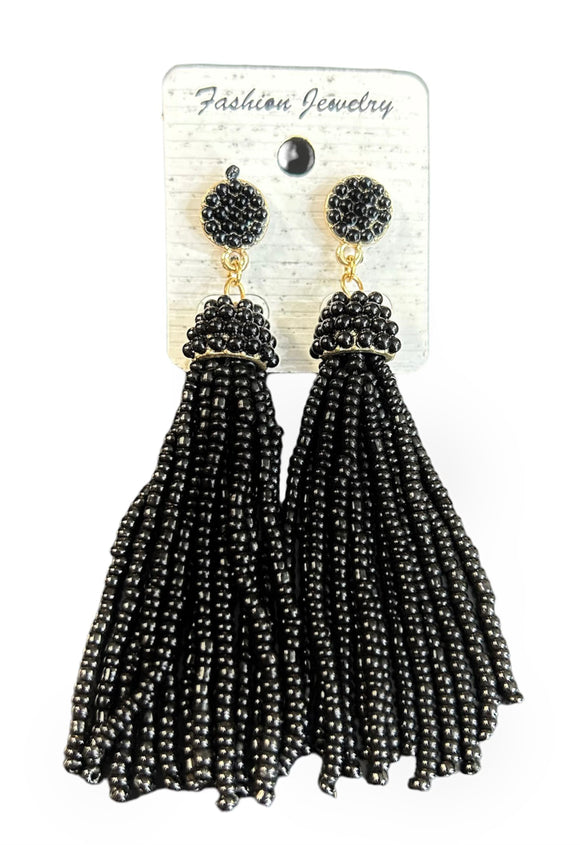 Beaded Tassel Earrings