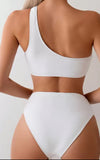 2-piece one shoulder swimsuit