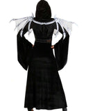 Halloween Witch & Vampire Themed Black Long Dress