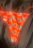 Holiday print thongs