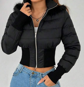 Zip up plush jacket