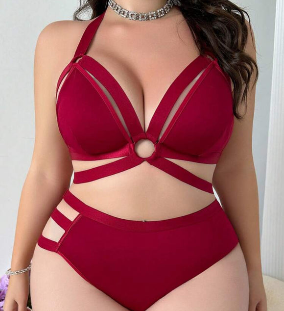 2-piece strappy bra and pant set