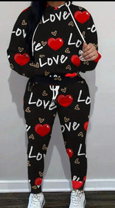 2-piece Hooded Valentine tracksuit