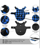 Dog Fleece Jacket Plaid Reversible Dog Vest Waterproof