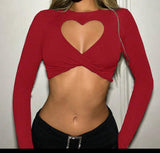 Long sleeve heart top