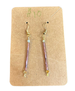 Pink Beaded Earrings