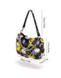 Multicolor fluffy hobo bag