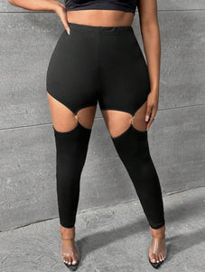 Plus Cut Out Detail Leggings