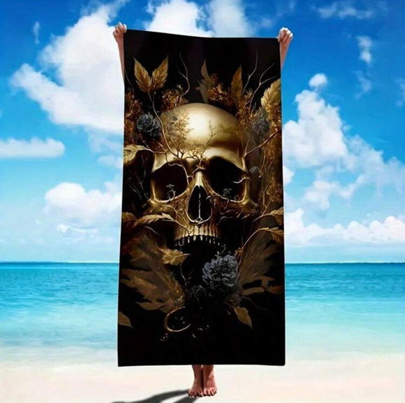 Skull Ultra-Fine Fiber Lightweight Beach Towe