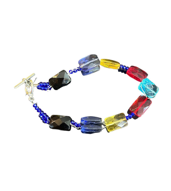 Large Colorful Beaded Bracelet