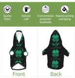Lucky Clover Saint Patrick Day Dog Hoodie Coat
