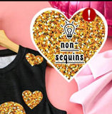 Plus size Gold heart print top