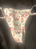 Holiday print thongs