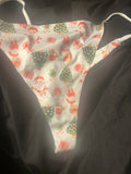 Holiday print thongs