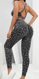 2-piece leopard print sport set