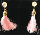 1 1/2in Tassel cubic zirconia stud Earrings