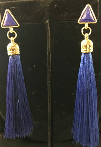 2 1/2in tassel triangle stud Earrings