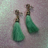 1 1/2in Tassel cubic zirconia stud Earrings