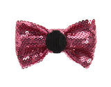 Sequin bling bow tie collar slide accessory