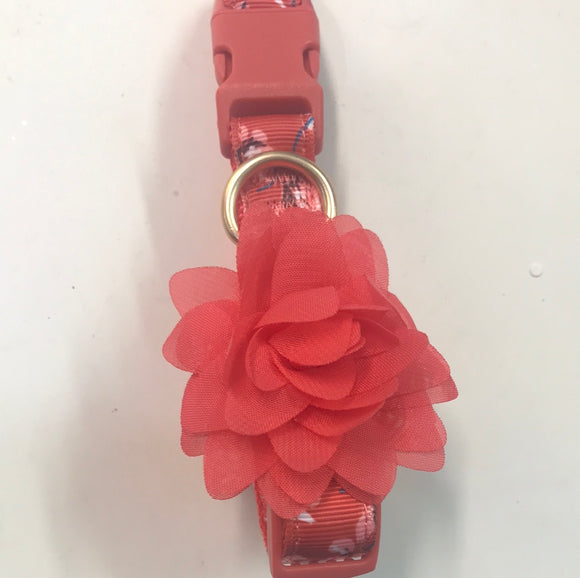 Coral Flower Pet Collar