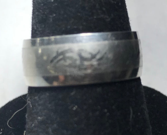 Silver Tribal Imprint Ring