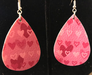 Valentine's Day teardrop dangle earrings