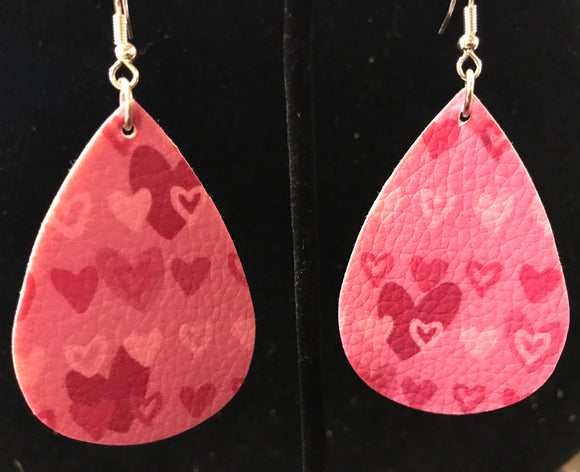 Valentine's Day teardrop dangle earrings