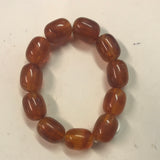 Stretchy rusty rock beaded Bracelet