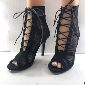 Mesh Bandage Heels