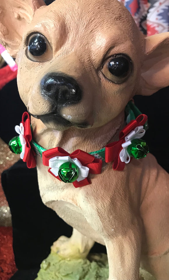 Red White & Green Pet Collar