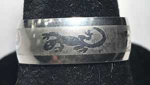 Silver Gecko Imprint Ring