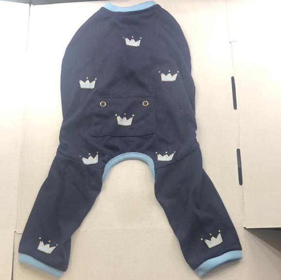 Pet Crown Print Onesie