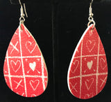 Valentine's Day teardrop dangle earrings