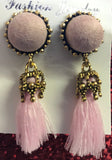 Tassel button Earrings