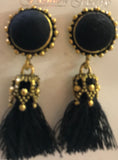 Tassel button Earrings