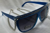 Blue & Silver Chain Sunglasses